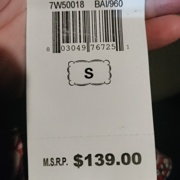 🆕Lucky Brand Y2k Boho Chic Cashmere Wool Blend Dress Black & Red Size Small - Picture 2 of 8